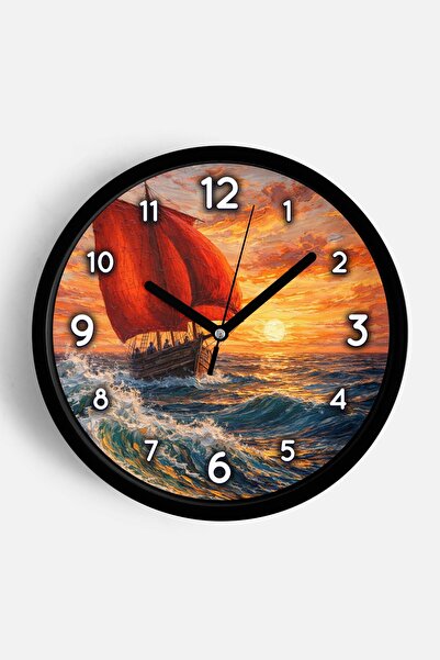 JHAAR Ρολόι τοίχου με σχέδιο ελαιογραφίας – Καλλιτεχνικό, αφηρημένο, μποέμ κα...