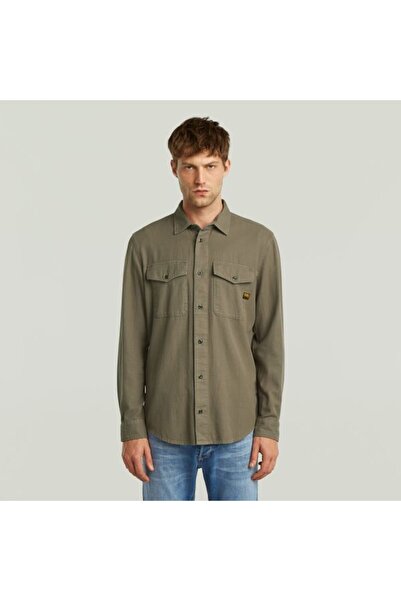 G-STAR RAW HAKİ LOGOLU ERKEK GÖMLEK