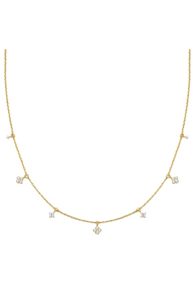 Glanzstücke München Silberhalskette Kette mit Anhänger Sterling Silber gelbgo...