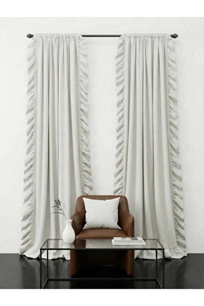 Madame Dower Κουρτίνα Παραθύρου Ειδικής Σχεδίασης σε Γκρι Απόχρωση Μαργαριταρ...