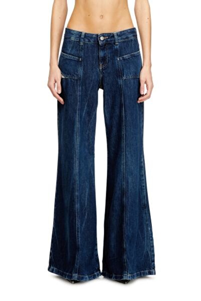 Diesel D-AKII KOYU MAVİ KADIN FLARE JEAN PANTOLON