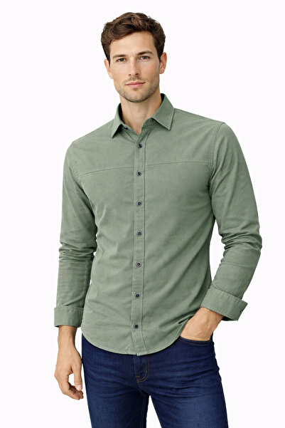 lexestone Erkek Slim Fit Spor Gömlek