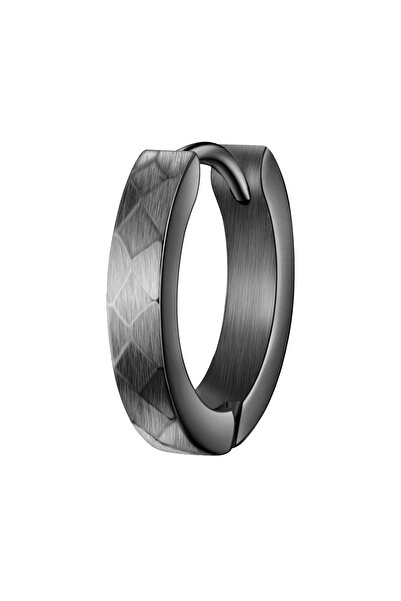 True Rebels Edelstahlohrcreolen Creole Edelstahl gunmetal