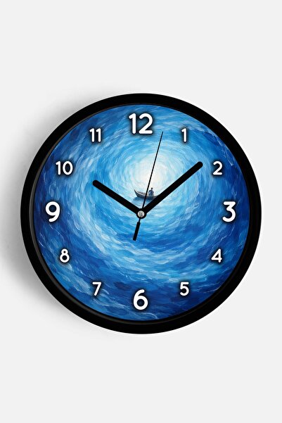 JHAAR Ρολόι τοίχου με σχέδιο ελαιογραφίας – Καλλιτεχνικό, αφηρημένο, μποέμ κα...