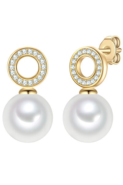 Rafaela Donata Silberohrstecker Ohrstecker Sterling Silber gelbgold Muschelke...