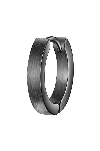 True Rebels Edelstahlohrcreolen Creole Edelstahl gunmetal