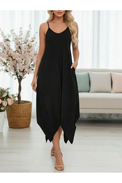 Iuliashop Rochie lungă neagră Isabella - S