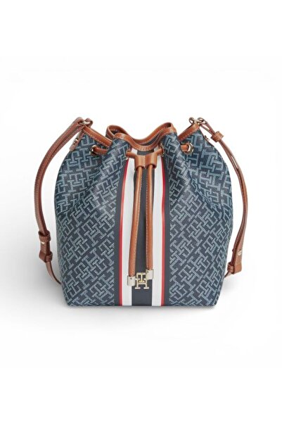 Tommy Hilfiger MONOPLAY MAVİ KADIN BUCKET ÇANTA