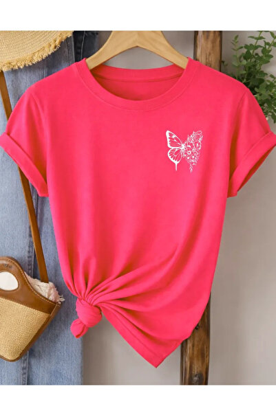 Pink Sky Premium Oversize T-Shirt 100% Βαμβάκι Unisex Άνετη Εφαρμογή Τάση Νέα...