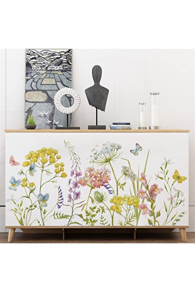LUXER Αυτοκόλλητο Διακοσμητικό, Φλοράλ Σχέδιο  "Αγριολούλουδα ", 60 x 30 εκ.,...