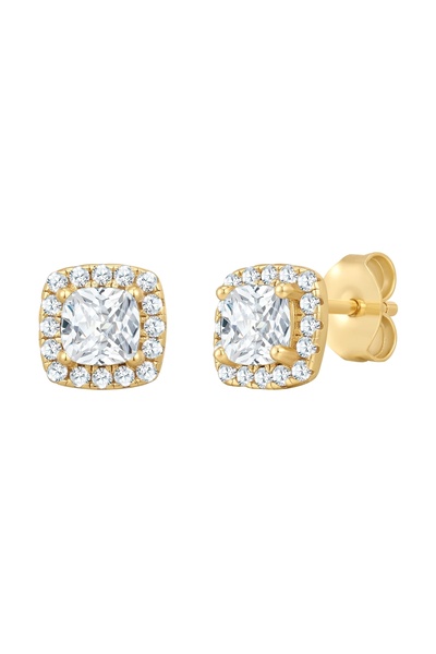 Rafaela Donata Silberohrstecker Ohrstecker Sterling Silber gelbgold Zirkonia ...