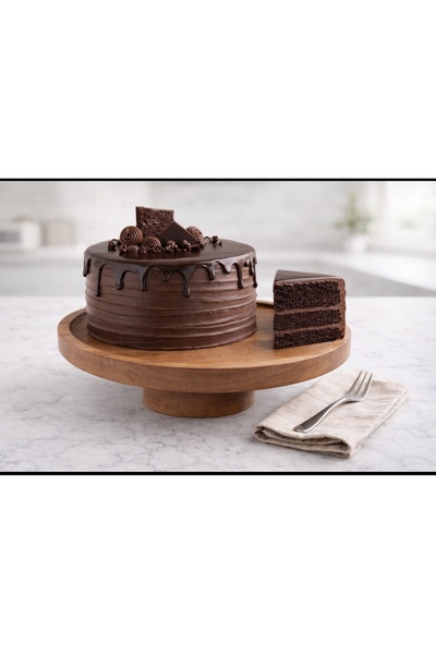 WoodBay Βάση για κέικ/γλυκά από ξύλο καρυδιάς, 30 εκ. |   Χειροποίητη Ξύλινη ...
