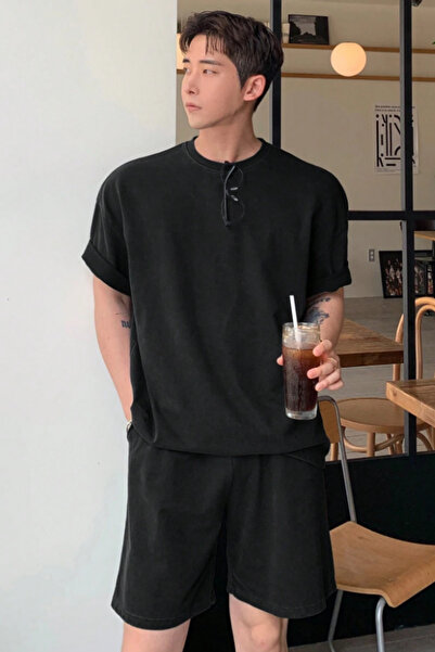 COOL TARZ Ανδρικό μπλουζάκι oversized με σορτς, άνετο καλοκαιρινό σετ