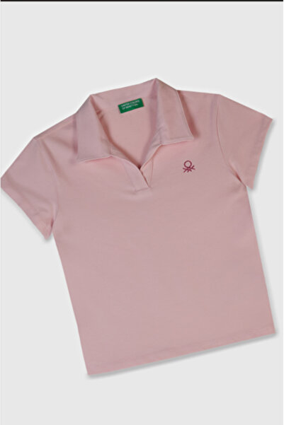 Benetton G21770 Ροζ μπλουζάκι για κορίτσια