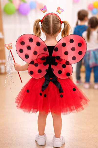 cugy parti malzemeleri Σετ κοστουμιών πασχαλίτσας για κορίτσια 2-10 ετών