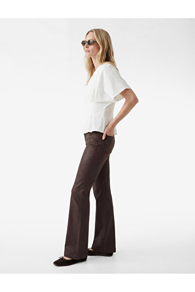 Koton Μπλούζα με λαιμόκοψη ποδηλάτου, κανονική εφαρμογή, αμάνικη, με ντραπέ σ...