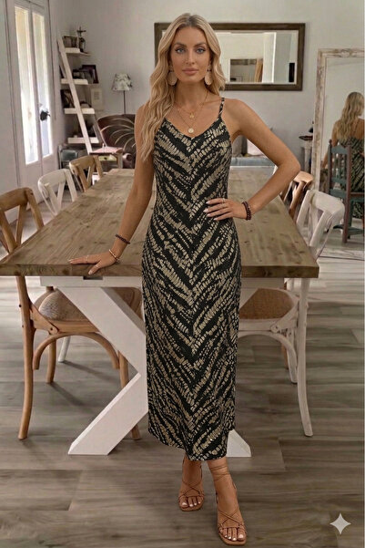 Modayakamoz Νέα συλλογή Γυναικείο Καλοκαιρινό Φόρεμα με Τιράντες και Λαιμόκοψ...