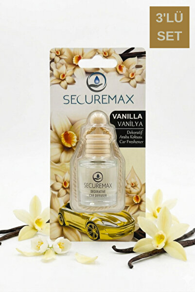 SECUREMAX Vanilya Kokusu Dekoratif Araba/Oto Kokusu 7 ml x 3 ADET