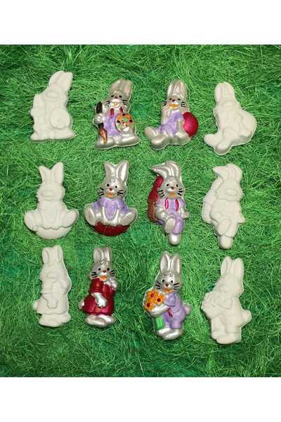OEM Figurine din ipsos set 6 iepurasi hazli Paste