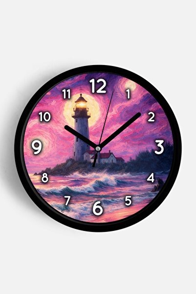 JHAAR Ρολόι τοίχου με σχέδιο ελαιογραφίας – Καλλιτεχνικό, αφηρημένο, μποέμ κα...