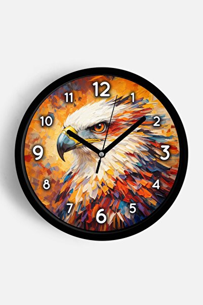 JHAAR Ρολόι τοίχου με σχέδιο ελαιογραφίας – Καλλιτεχνικό, αφηρημένο, μποέμ κα...