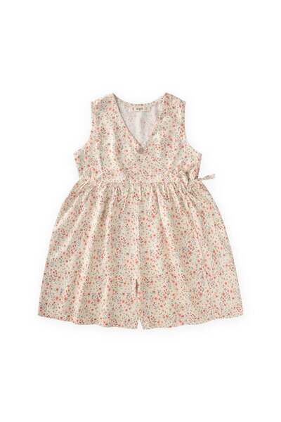 Cigit جمبسوت فيسكوز منقوش للأعمار من 2 إلى 8 سنوات باللون البيج