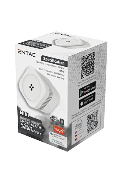 Entac Senzor inteligent mini de detectare a fumului (WiFi, TUYA)