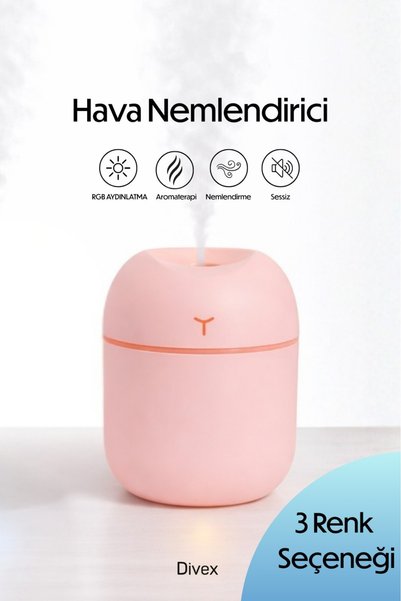 Divex Mini Air Humidifier - Ultrasonic Steam Maker and Aromatherapy Diffuser ...