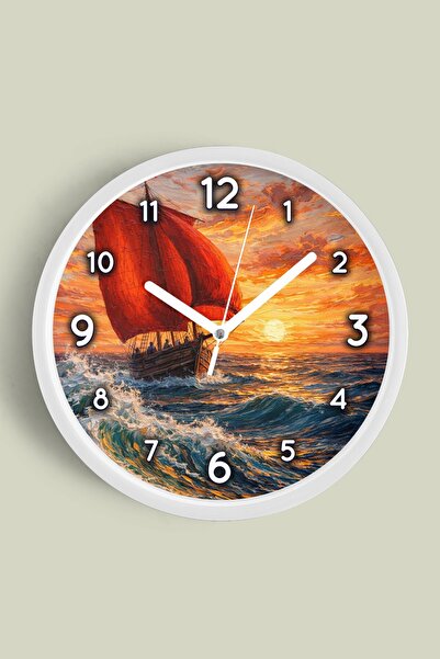 JHAAR Ρολόι τοίχου με σχέδιο ελαιογραφίας – Καλλιτεχνικό, αφηρημένο, μποέμ κα...