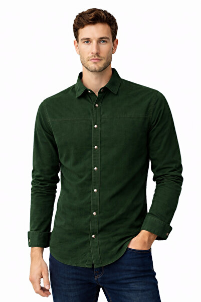 lexestone Erkek Slim Fit Spor Gömlek