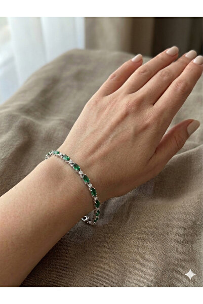 SURA SILVER ZÜMRÜT IŞILTISI ZARAFET BİLEKLİĞİ
