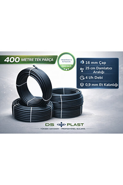 16 mm 25 cm Delikli Damla Sulama Borusu 400 Metre – 4 L/h – 0,9 mm