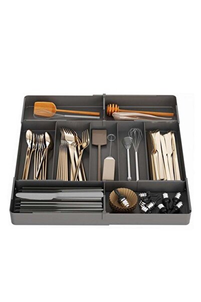 Apustim Kitchen Drawer Cutlery Organizer, Expandable Cooking Utensil Tray, Ad...