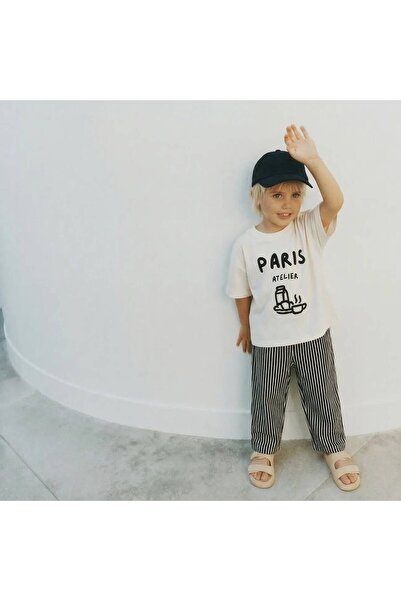 Laciel Prs Paris Printed Striped Pants Boys' Set Nordic Style (Holiday Collec...