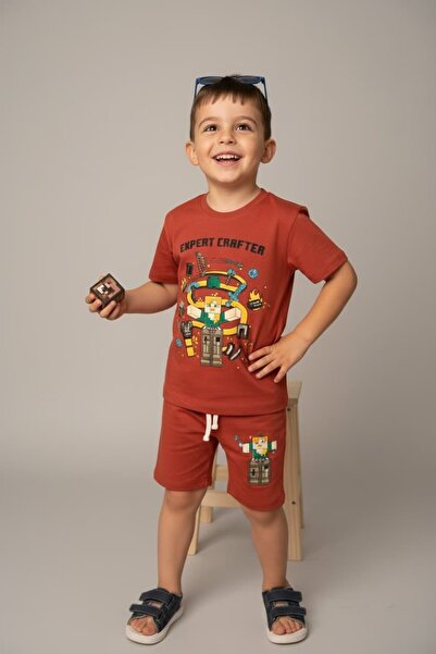 BOY NEW SEASON POPULAR GAME CHARACTER PRINTED COTTON TOP AND BOTTOM SET