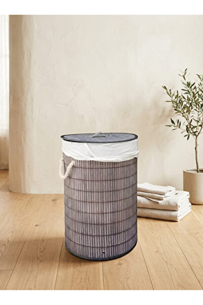 TrentonGCC Folding Bamboo Laundry Hamper Basket Storage Bin Dirty Clothes Was...