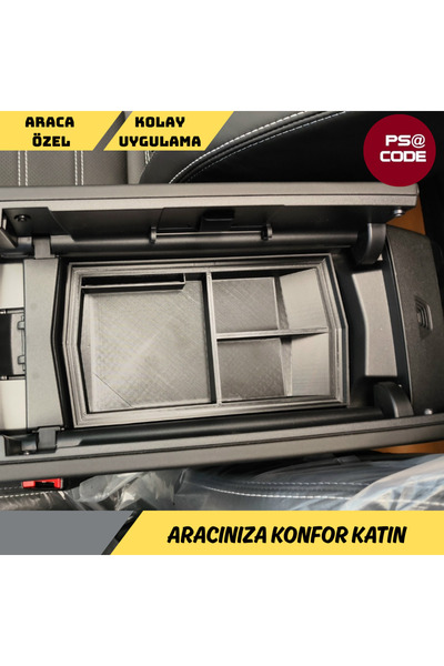psa code Yeni Kasa JEEP COMPASS 2025 ve üzeri Orta Konsol Kolçak, Saklama Kutusu, Kolçak Düzenleyici