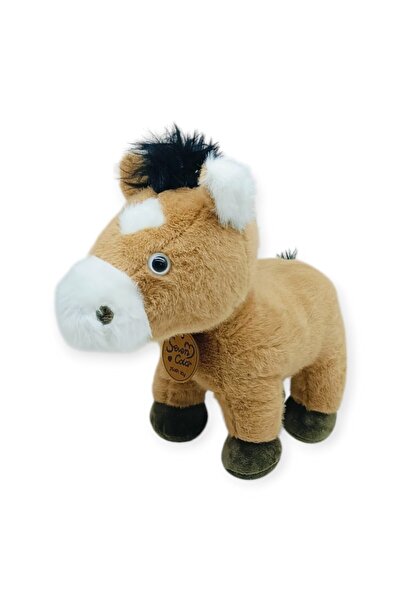 Lisinya Plush Animals 30 cm Horse with Sound - Dark Brown (Lisinya)