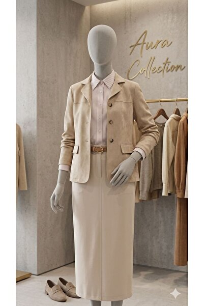 Aura Collection Online BEJ SÜET CEKET