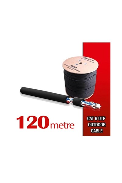 Nif Bilişim High Copper Utp 23Awg 0.58 mm Outdoor Cat6 Cable Outdoor Data Cable
