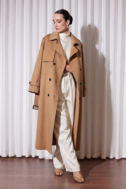 Missemramiss Rose Astar Detaylı Trençkot 5343 Camel