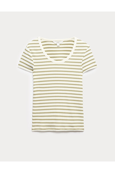 Marks & Spencer Pamuklu Scoop Yaka T-Shirt
