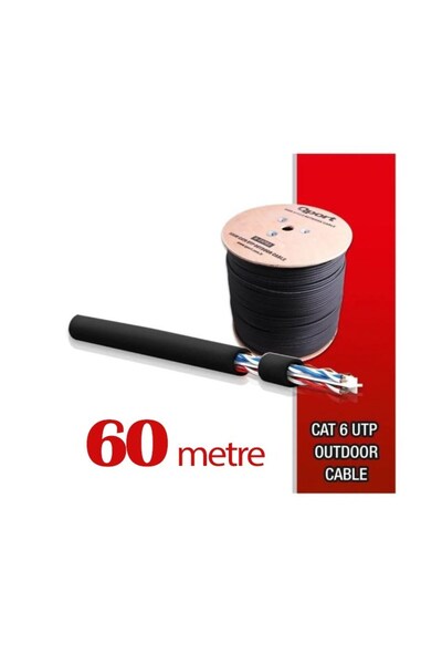 Nif Bilişim 60 Meters High Copper Utp 23Awg 0.58 mm Outdoor Cat6 Cable Outdoo...