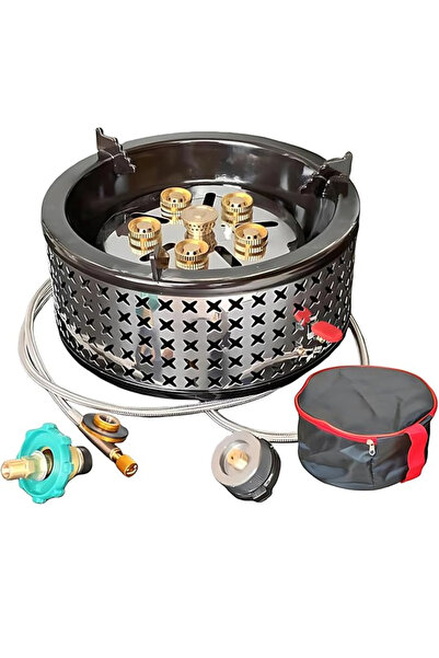 AutoFamily Auto Family Potabale Camping Stove with 5 Brass Burners Portable H...