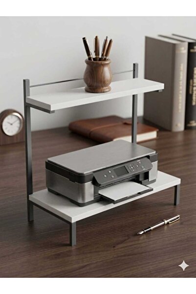steel desing Çok Amaçlı Masaüstü Organizer Raf Yazıcı Altlığı Ofis Düzenleyic...