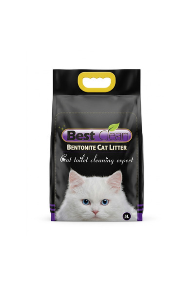 Best Clean Bentonite Cat Litter - Lavender Scent (5 Liters) | Expert Clumping...