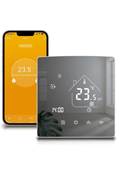 Dotail BEOK Έξυπνος Θερμοστάτης WiFi, TGR85WIFI-WPB, προγραμματιζόμενος, επιτ...