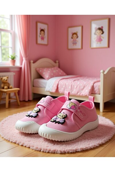 GEZER Παιδικές παντόφλες unisex από λινό με αντιολισθητική σόλα και Velcro γι...