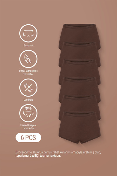 AUW Hissedilmeyen Kalıp Special Sewing Basic Γυναικεία Σλιπ Boyshort Μοντάλ Β...