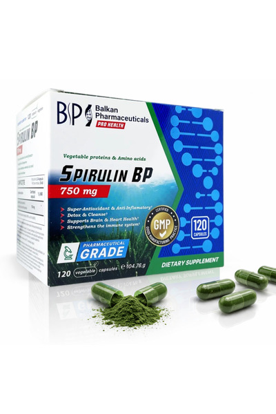 Balkan Pharmaceuticals Συμπλήρωμα Διατροφής Σπιρουλίνα BP 750 mg Σπιρουλίνα Π...